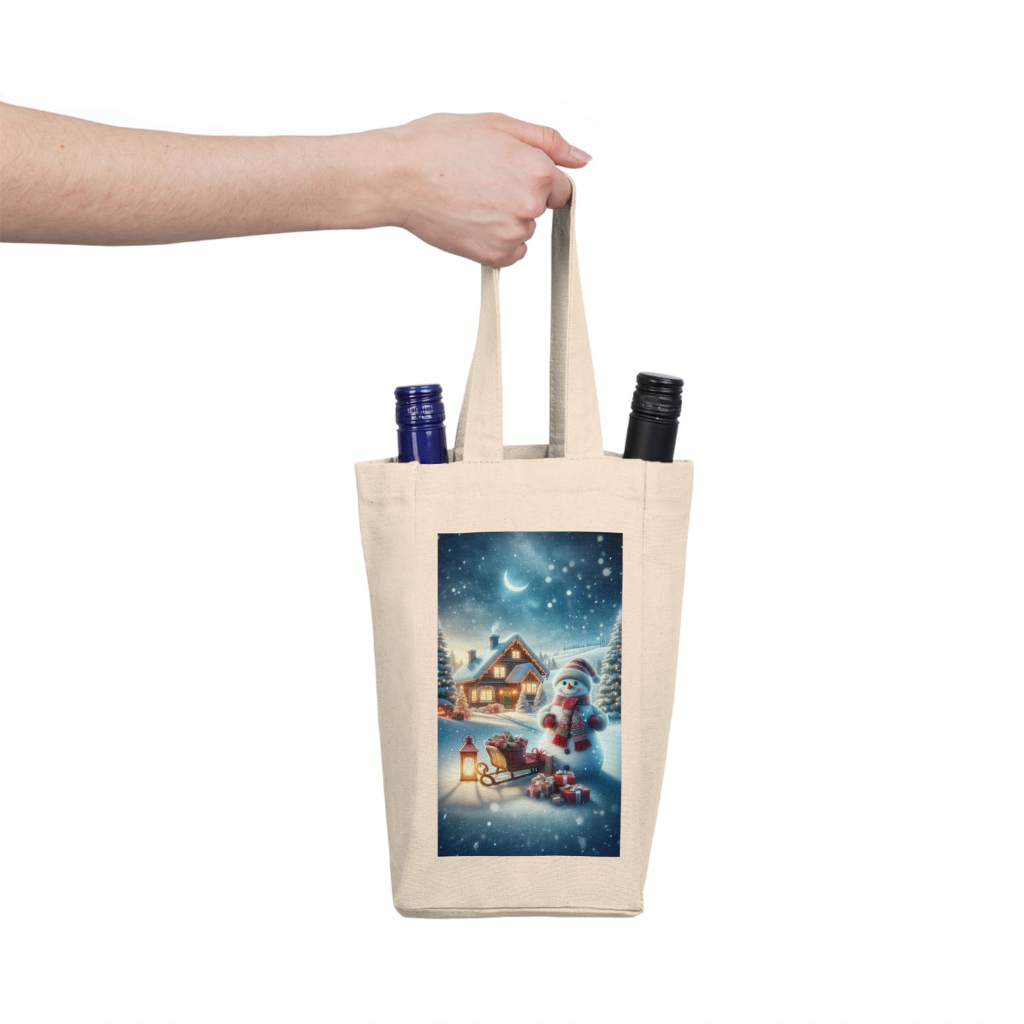 The Snowman Double Wine Tote Bag