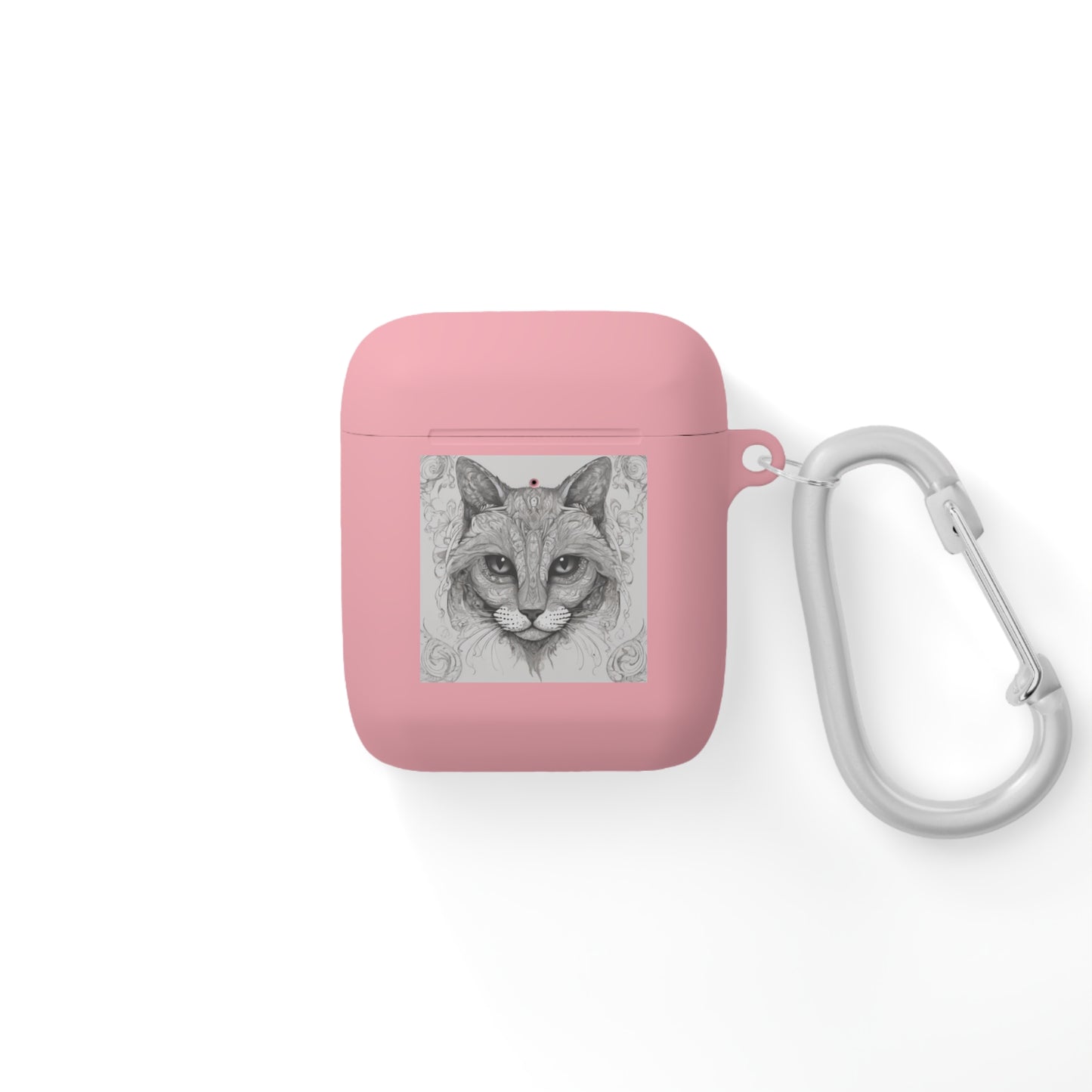 The Cat Black-and-White Print Unisex Travel AirPods and AirPods Pro Case Cover