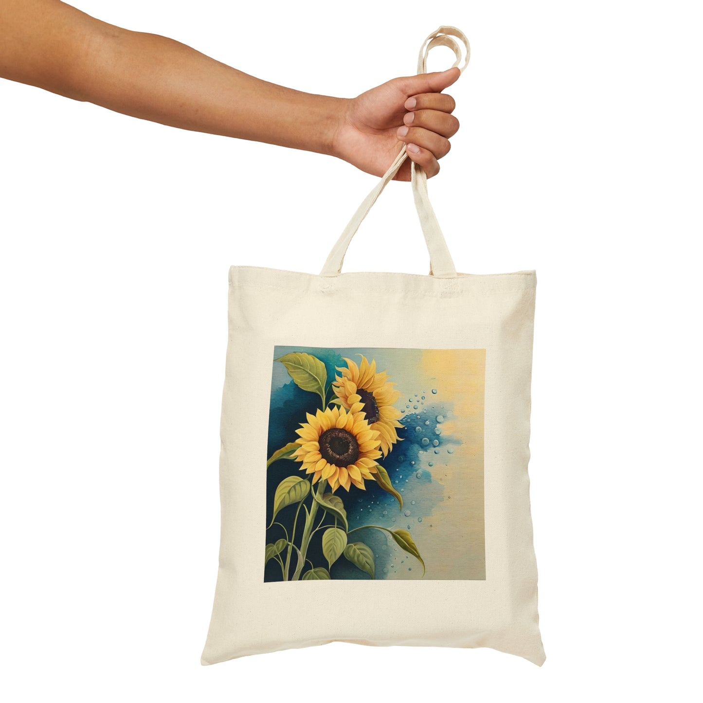 The Sunflower Cotton Canvas Tote Bag