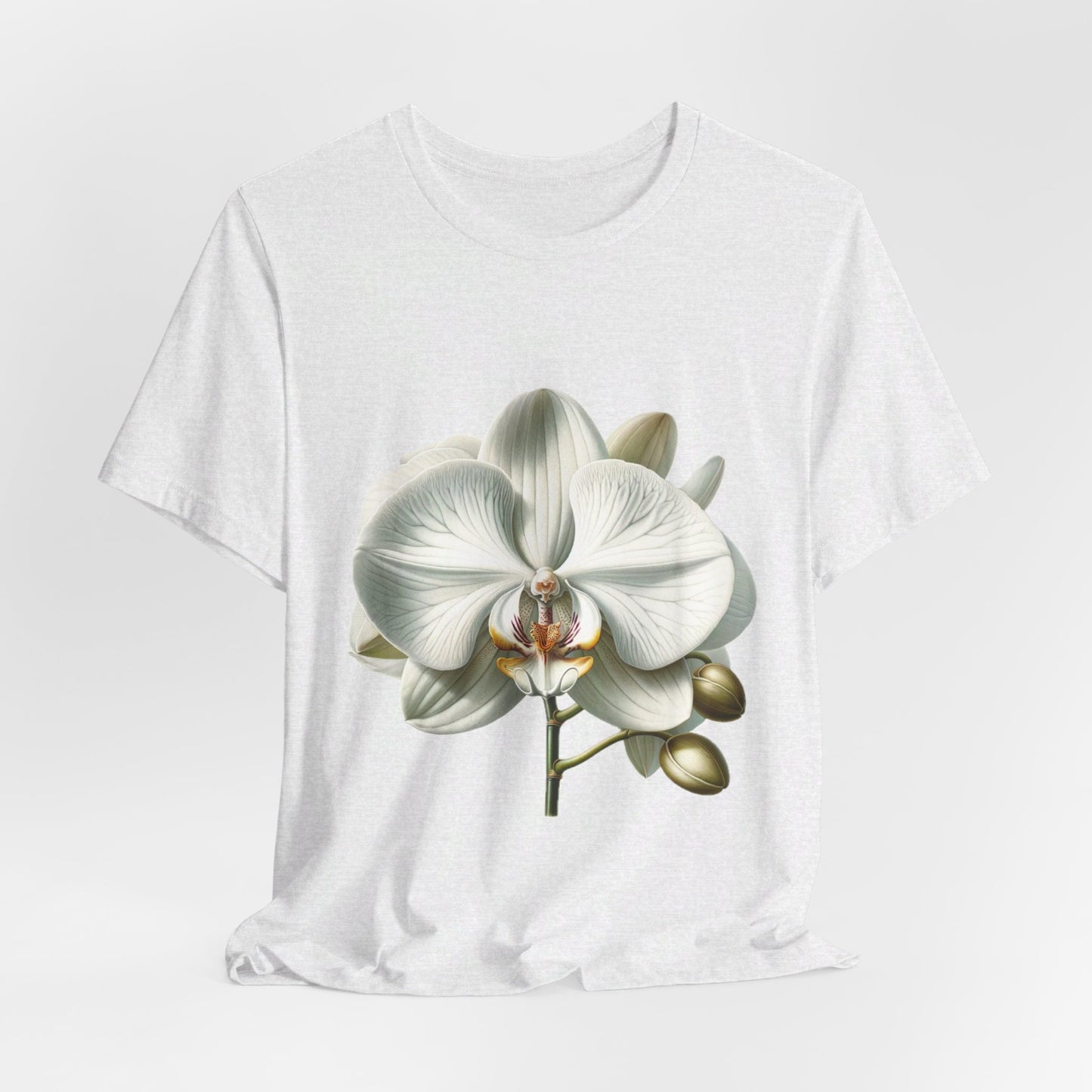 The Orchid Nature Print Realistic Style Unisex Jersey Short Sleeve Tee