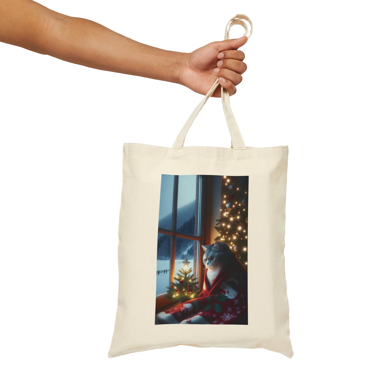 Winter Days Cotton Canvas Tote Bag