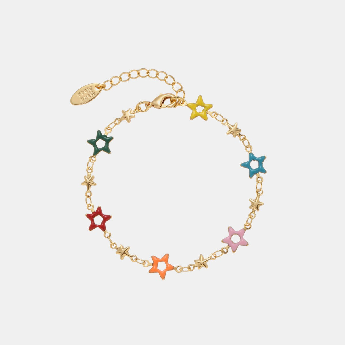 Chic Copper Drip Oil Star Bracelet