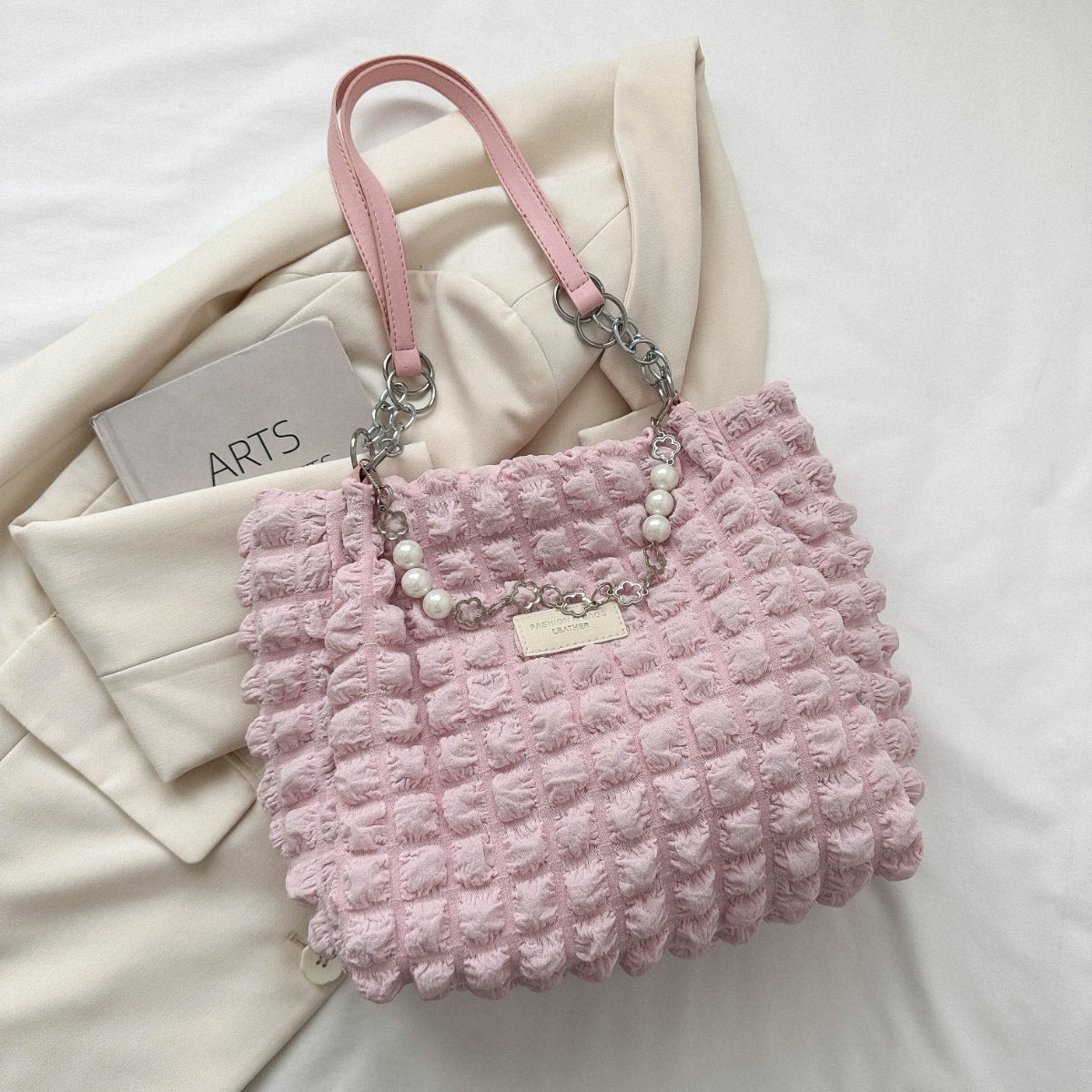 Chic Bubble Textured Tote Bag