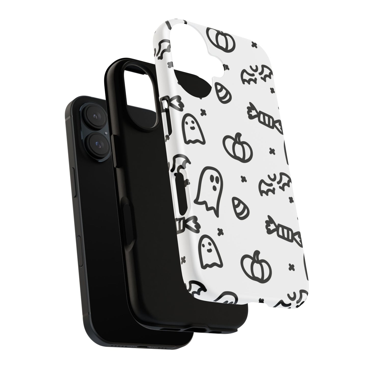 Chic Ghosts And Pumpkins iPhone 16 Tough Cases