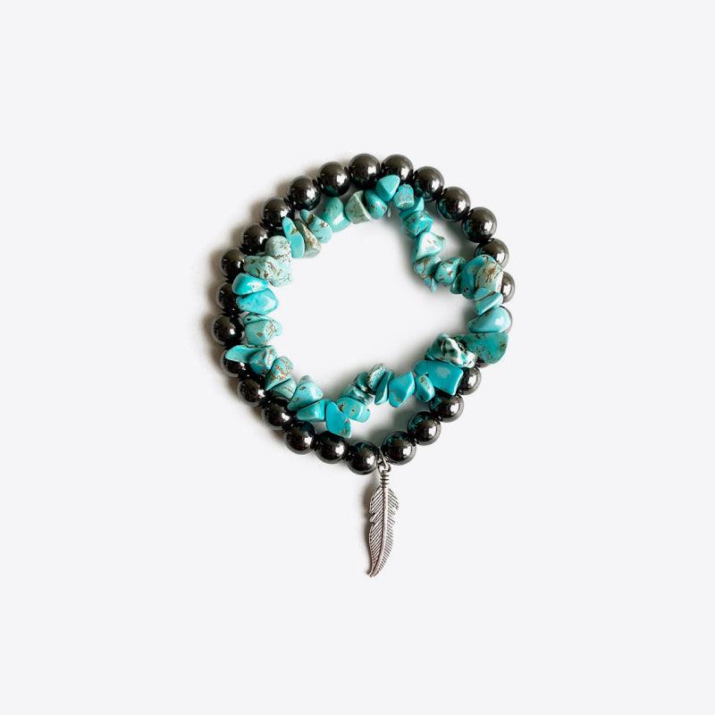 Chic Turquoise Alloy Bracelet