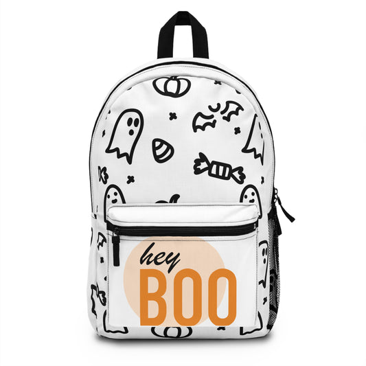 Hey Boo Unisex Polyester Waterproof School Travel Backpack