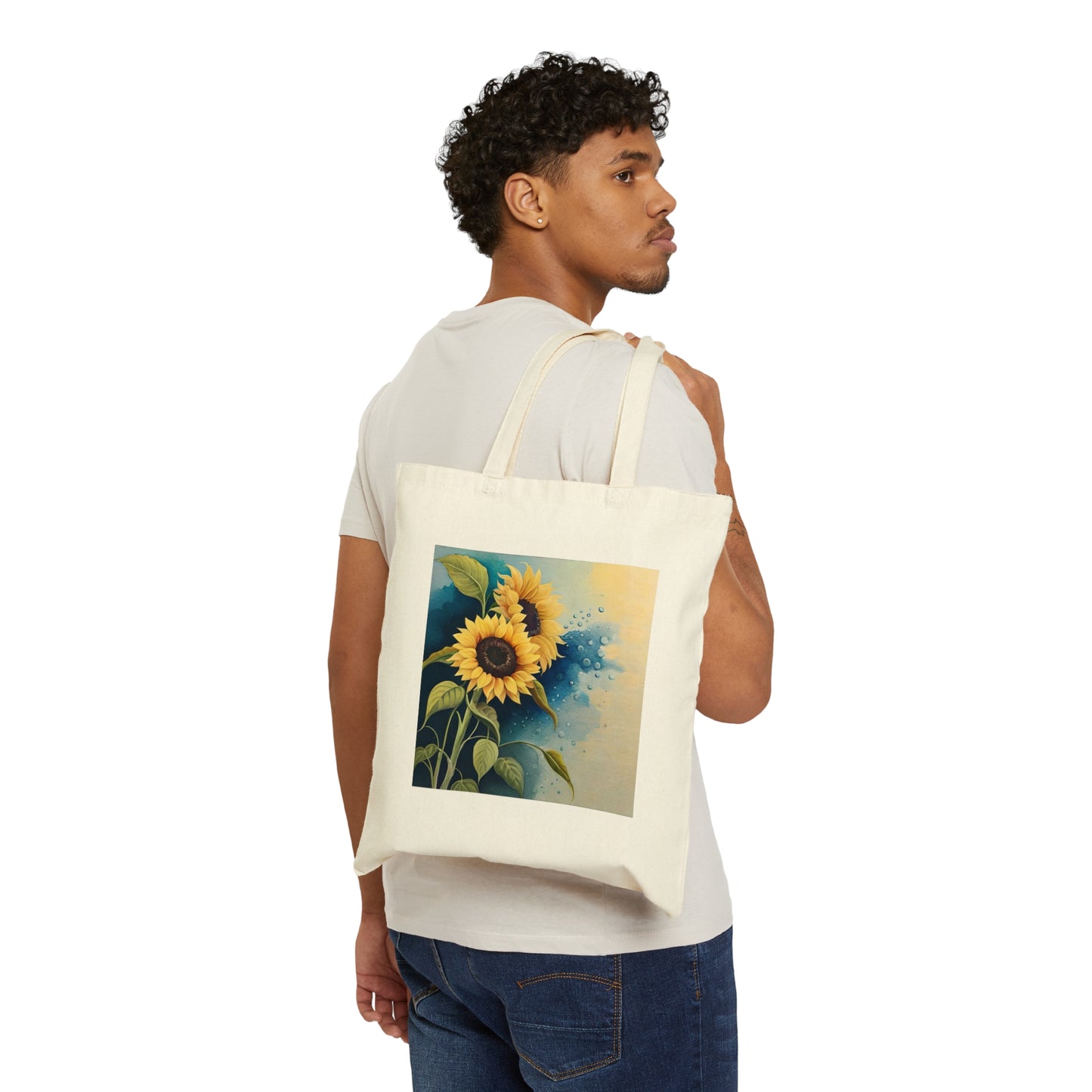 The Sunflower Cotton Canvas Tote Bag