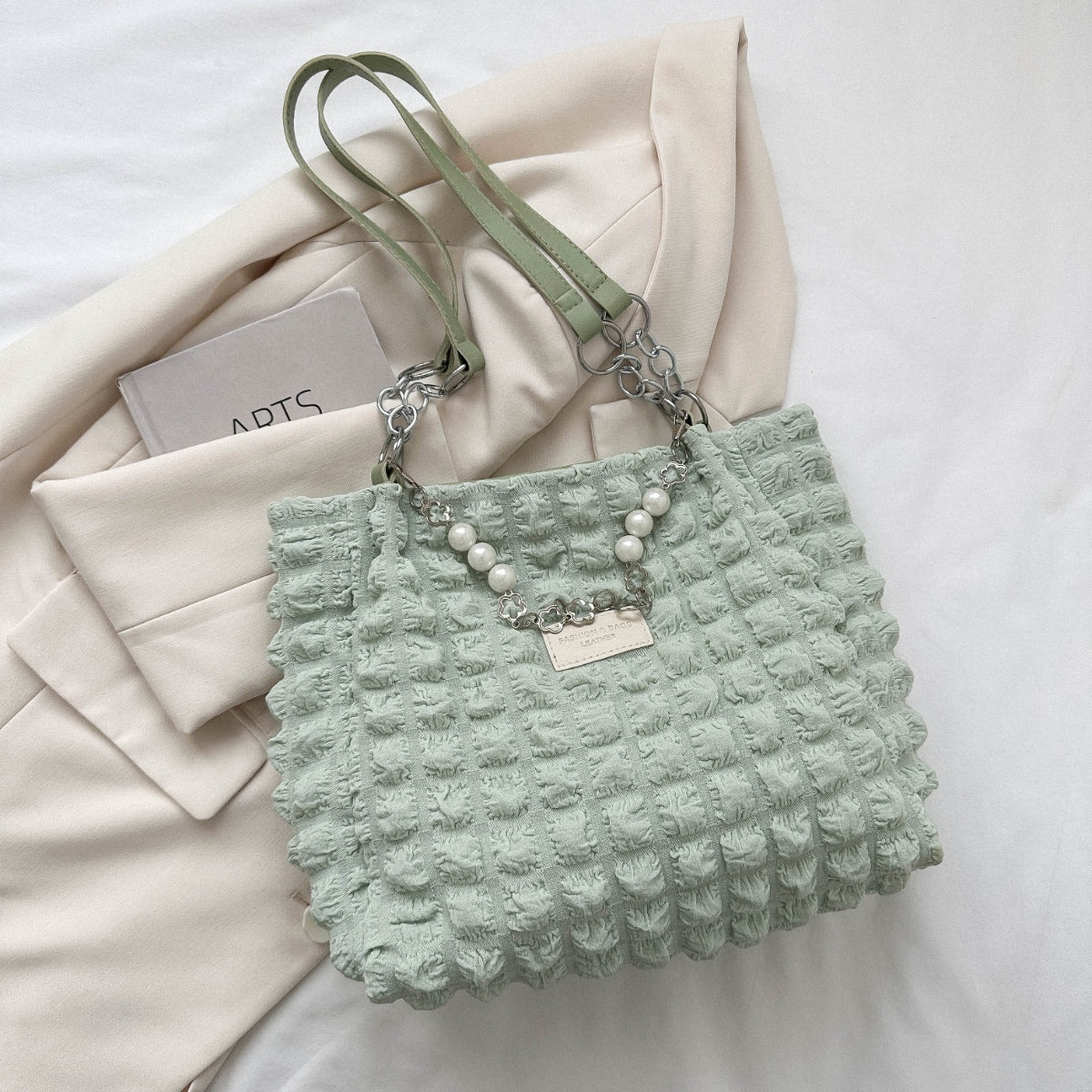 Chic Bubble Textured Tote Bag