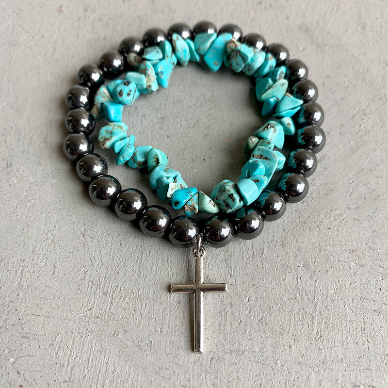 Chic Turquoise Alloy Bracelet