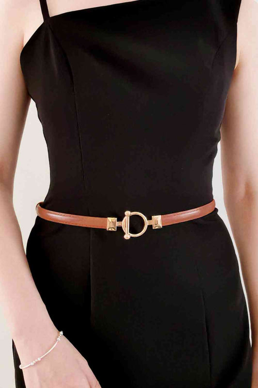 Lily’s Buckle Skinny PU Belt